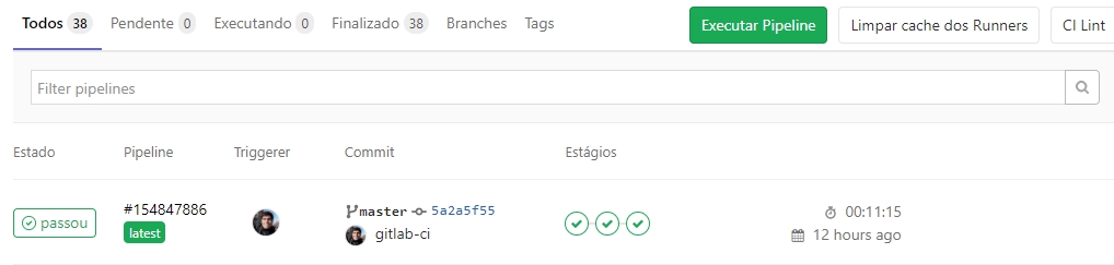 Pipeline no GitLab